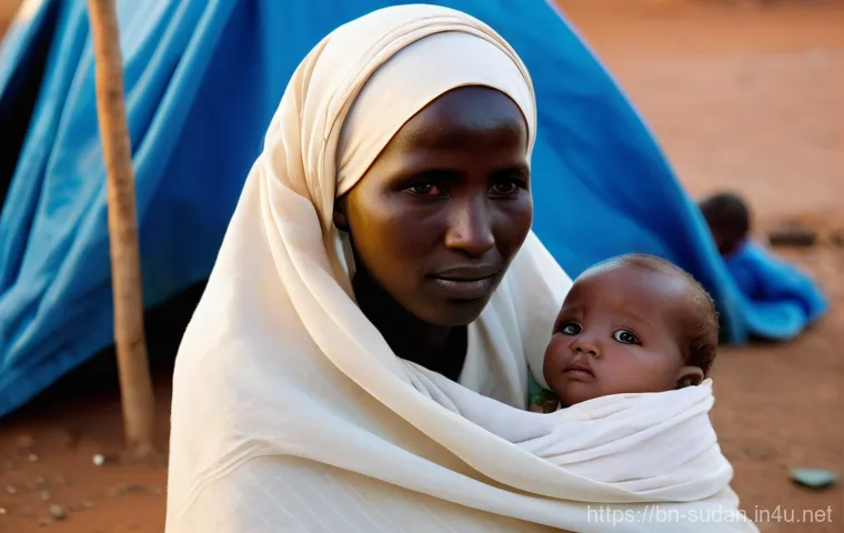 수단 국경 분쟁 지역 - Prompt 1: Hope amidst Displacement**
