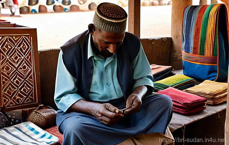 수단 직물 및 수공예품 - **A Sudanese woman showcasing a traditional 'Tob' (Thobe):**
    A graceful Sudanese woman, in her l...